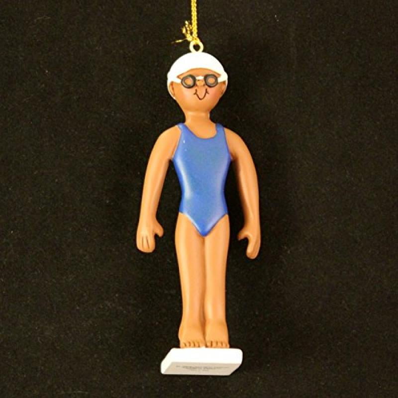 Ornament Central OC142FAA African/American Female Swimmer Figurine