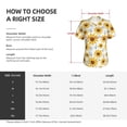 thumbnail image 4 of Vsdgher Sunflowers Women Shirts V Neck Short Sleeve Tops T-Shirt Basic Tees, S to 3XL3X-Large, 4 of 5