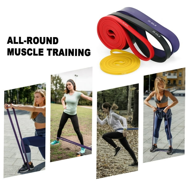 Yeacher 4pcs Pull Up Assist Bands Set Resistance Loop Bands