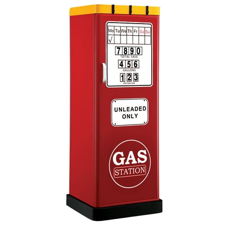 - Furniture of America Carles Red Kid's Gas Station Single Door Closet