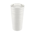 thumbnail image 2 of Portmeirion Sophie Conran White Travel Mug, 12 oz Porcelain Coffee & Tea Cup with Silicone Spill-Proof Lid, Dishwasher & Microwave Safe, Durable Drinkware for Hot & Cold Beverages, 2 of 6