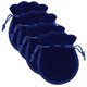 thumbnail image 1 of Mini Bolsas de Regalo VelvtyBlue 4Pzas White 7x9cm Terciopelo Bolsa en Forma de Calabaza., 1 of 1