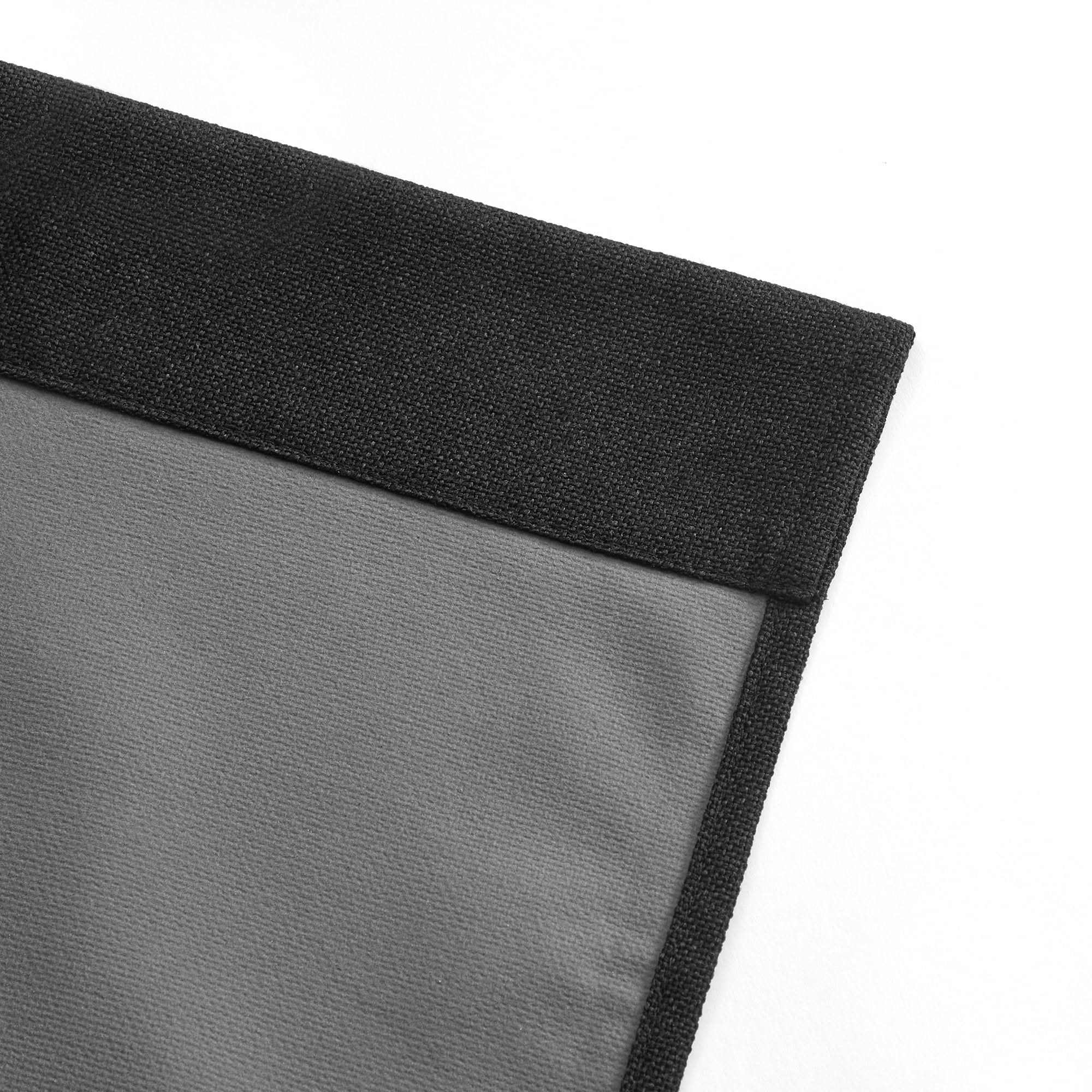 Mainstays Solid Twill Blackout Curtain Panel and Sheers, Set of 4, Rich Black, 27.5" W x 63" L
