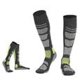 thumbnail image 1 of Calcetines de lana para senderismo invierno engrosados ​​para exterior (gris oscuro verde fluorescente), 1 of 7