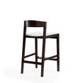 thumbnail image 5 of Home Square 37" Faux Leather Barstool in Ivory & Dark Walnut - Set of 3, 5 of 6