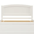 thumbnail image 4 of Tolead Solid Wood Twin Bed Frame with Trundle, Includes Headboard & Slat Support, No Box Spring Needed,White, 4 of 10