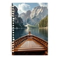 thumbnail image 7 of FORMRS 1-Subject Spiral Notebook 8" x 5" College Ruled 60 Refillable Sheet A5 Hard Cover, 2 Pack, Wooden Boat, 7 of 7