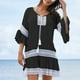 Summer Robes Noires For Women 2022 Plage Couvrir Maillot de Bain Couvrir Crochet Maillots de Bain Couvrir Plage Dress – image 2 sur 6