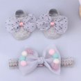 thumbnail image 1 of 2 Piezas De Encaje Arcos Diadema Para Bebé Niña + Calcetines Conjunto Recién Nacido Turbante Niños Accesorios Para El Cabello, 1 of 4