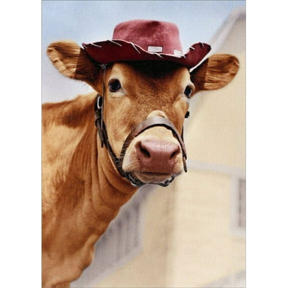 Avanti Press Jersey Cow With Hat America Collection Friendship Card