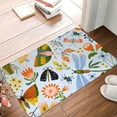 thumbnail image 5 of Haiem Insects and Flowers Front Door Mat Indoor Outdoor Entrance, Waterproof All-Season, All-Weather Doormat, Durable Flannel Fabric, Fade Resistant, Low Profile, 16x24in, 5 of 9