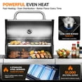 thumbnail image 4 of 4-Burner Gas Grill with Side Burner, 51,000 BTU Propane BBQ Grill with Porcelain-Enameled Cast Iron Grates, Built-in Thermometer, Ideal for Patio Camping Outdoor Cooking, 4 of 10