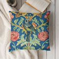 thumbnail image 3 of SHANXI Pillow Covers , Colorful Red Flower Throw Pillow Covers Vintage Art Floral Pillowcase Decor for Couch Sofa Outdoor - Blue 18x18in, 3 of 5