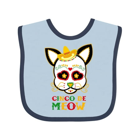 

Inktastic Cinco De Meow Cat Gift Baby Boy or Baby Girl Bib