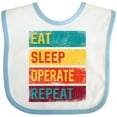 thumbnail image 3 of Inktastic Surgeon Surgical Nurse Eat Sleep Operate Repeat Boys or Girls Baby Bib, 3 of 4