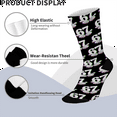 thumbnail image 5 of Bas Violets 67 Chaussettes Imprimées Mignonnes Chaussettes de Baseball, 5 of 5