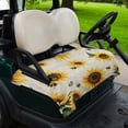 thumbnail image 2 of Golf Cart Seat Covers for 2 Seater, Yellow Sunflowers Soft Microfiber Cart Seat Towel Blanket, Summer Farmhouse Retro Beige Absorbent Breathable Non Slip Bench Seats Protector for Golf Course 51"x31", 2 of 9