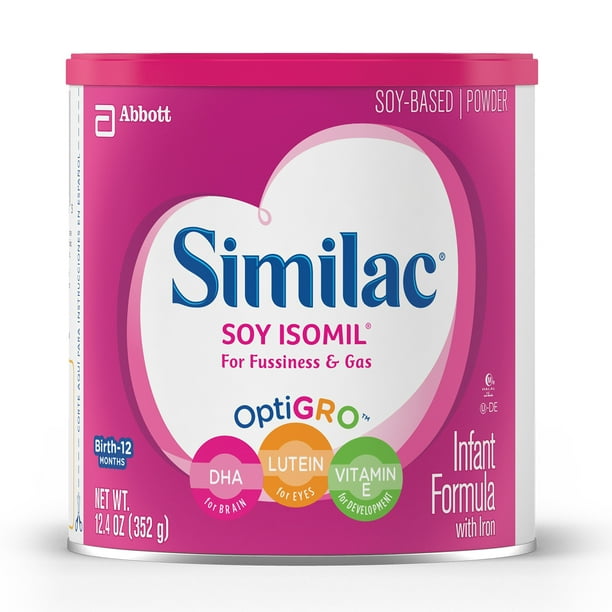 Similac Soy Isomil LactoseFree Powder Baby Formula, 12.4 oz Can