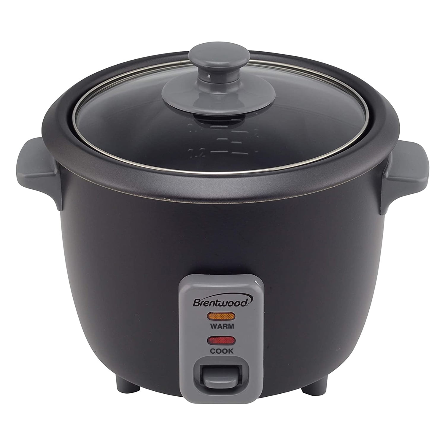 Brentwood TS-700BK 4-Cup Uncooked/8-Cup Cooked Rice Cooker and Food Steamer  Black