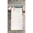 thumbnail image 3 of Ambesonne Floral Quilted Bedspread Set 2 Pcs, Pink Blossom Flower, Twin Size, White and Pink, 3 of 3
