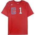 thumbnail image 1 of Adidas Mens Los Angeles Clippers Number 1 Graphic T-Shirt red L, 1 of 2