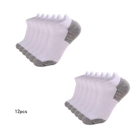 TELOLY Cotton Socks for Men,No Show Socks Men Breathable Low Cut Ankle Casual Cotton Socks Men and Women Athletic Running Socks 6 Pairs Socks for Men White XL