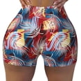thumbnail image 2 of Picia Hawaiian Style Printed Workout Shorts for Women Seamless Scrunch Butt Lifting High Waisted Yoga Gym Booty Running Moisture-wicking Short Pants-XX-Large, 2 of 9
