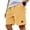 Yellow_005, variant on Men's Corduroy Shorts Casual Elastic Waist Drawstring Beach Shorts Summer Lightweight Loose fit Shorts with pockets Light Green 2XL