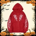 thumbnail image 2 of RMGVDSD Mens Casual Hoodies Men's Full-Zip Hoodies Autumn Winter Halloween Printed Casual Zipper Long Sleeve Hooded Sweatshirt Jacket Trendy Sweatshirts L, 2 of 3
