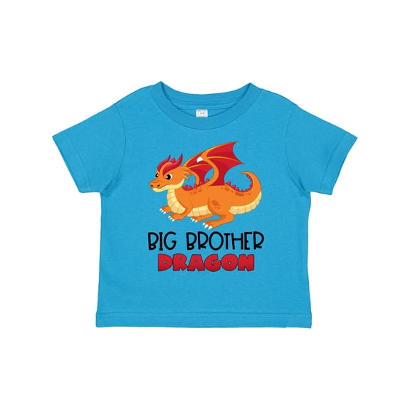 Inktastic Big Brother Cute Red and Orange Dragon Boys Toddler T-Shirt