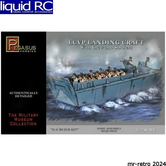 Pegasus Hobbies 7650 1/72 Lcvp Landing Craft Plastic Model