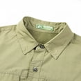 thumbnail image 7 of ZVNAΖH Mens Button Down Long Sleeve Work Shirts, Quick Dry, Sun Protection, Outdoor Hiking Cargo Shirts with 2 Pockets, 7 of 7