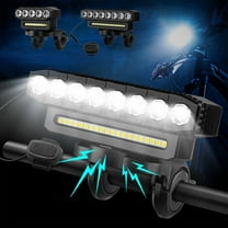 USB Charging Headlight, Bike Riding Light, Waterproof, Durable Plastic, for Cycling, Emergency Illumination, High Beam, Low Beam, USB Port, Night Riding, Outdoor Safety Gear|Plastic,Black