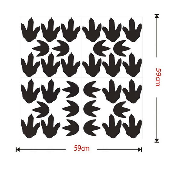 ELAYARD Black PVC Self Adhesive Dinosaur Wall Sticker for Bedroom and Living Room