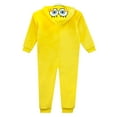 thumbnail image 5 of Spongebob Kids Fleece Onesie Yellowe Sizes 6-14, 5 of 6