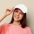 thumbnail image 4 of DALIX Womens Hat Lightweight 100% Cotton Cap in White, 4 of 6