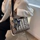 thumbnail image 4 of Bolso de nailon para mujer, bolso de hombro con rejilla lisa con hilo bordado, 4 of 5