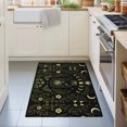thumbnail image 4 of Whimsical Moon Washable Small Entryway Area Rugs 2'x3', Mysterious Dark Green Cosmic Crystal Moths Floral Washable Throw Rug Non-Slip Sturdy Edge Binding Carpet for Front Door Floor Room Entry, 4 of 9