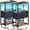 Brown and Black, variant on Small Narrow LED End Table with Charging Station, Side Table Outlets, Nightstand with 2 Cloth Drawers, Set of 2, Couch Table, for Living Room, Bedroom, Bedside, Brown TB01BB056