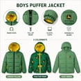thumbnail image 7 of John Deere Men's Quilted Hooded Puffer Jacket Forest Green, 7 of 7