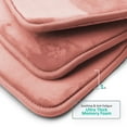 thumbnail image 6 of Nestl Set of 2 Absorbent Memory Foam Bath Mat Bathroom Rugs, Misty Rose, Small 17"x24", 6 of 8