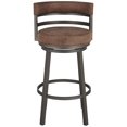 Armen Living Madrid Bar Stool with 360Degree Swivel, Tobacco Brown