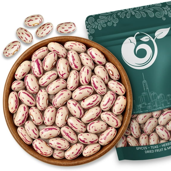 NY SPICE SHOP Cranberry Beans - 3 Pound - Borlotti Beans - Romano Beans - Saluggia Beans - Cranberry Beans - Cranberry Beans Dried - Dried Cranberry Beans