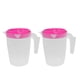 thumbnail image 5 of Juego de hervidor de agua fría de 2 piezas con tapa 1L para refrigerador para agua infundida jugo té helado jarra de plástico para refrigerador dispensador de bebidas para restaurante en casa, 5 of 5