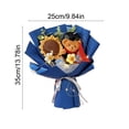 thumbnail image 3 of Ramo de girasol de graduación con oso de peluche y bolsa de regalo 2026 – Set de regalo de flores tejidas a mano para la fiesta de graduación, 3 of 6
