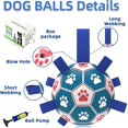 thumbnail image 3 of Dog Toys Soccer Ball With Grab Tabs. Interactive Dog Toys For Tug Of War, 3 of 5