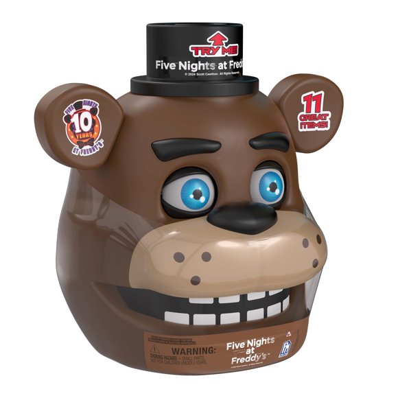 PhatMojo Five Nights at Freddy's - Freddy Fazbear Animatronic Bundle (11 Items, Blinking Eyes w/Lights & Sounds)
