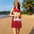 thumbnail image 3 of Balery Happy New 2025 Year Vestidos de verano para mujer con estampado: vestido holgado sin mangas, vestido playero informal y cómodo para días calurosos., 3 of 7