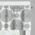 thumbnail image 5 of Ambesonne Mandala Valance & Curtain, Eastern Petals and Leaves, 55"x45", Black and White, 5 of 6