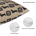 thumbnail image 3 of Pofeuu Dachshund Dog Woof Print Double-sided plush pillowcase Square Throw Pillow Covers Pillows Cover for Living Room Bedroom Sofa Couch Cushion Cover（No pillow core）-12"x12", 3 of 7